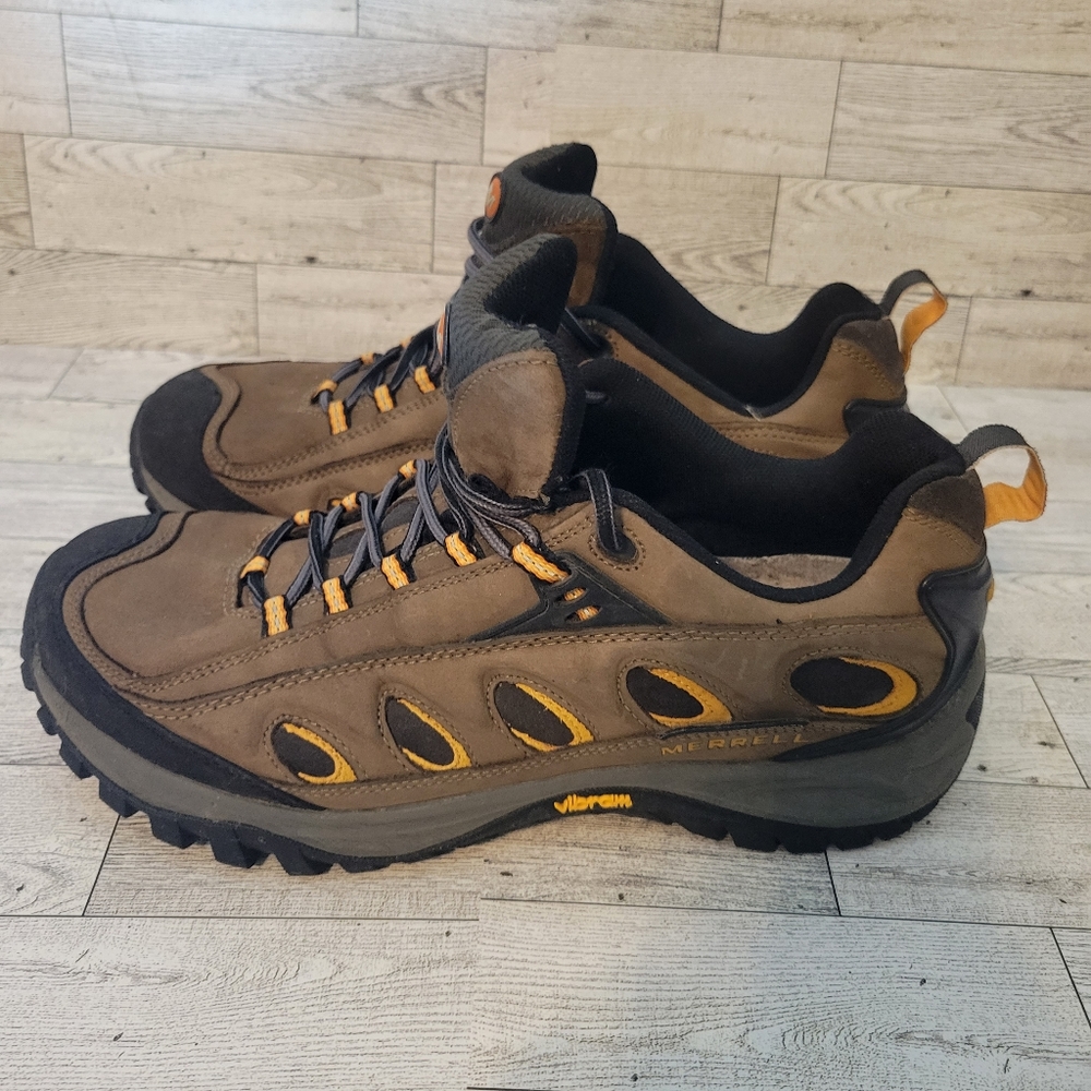 Sold  Merrell Mens Homme Footwear Vibram Sole Shoes Sneakers Brown Size 10.5 - Picture 3 of 10